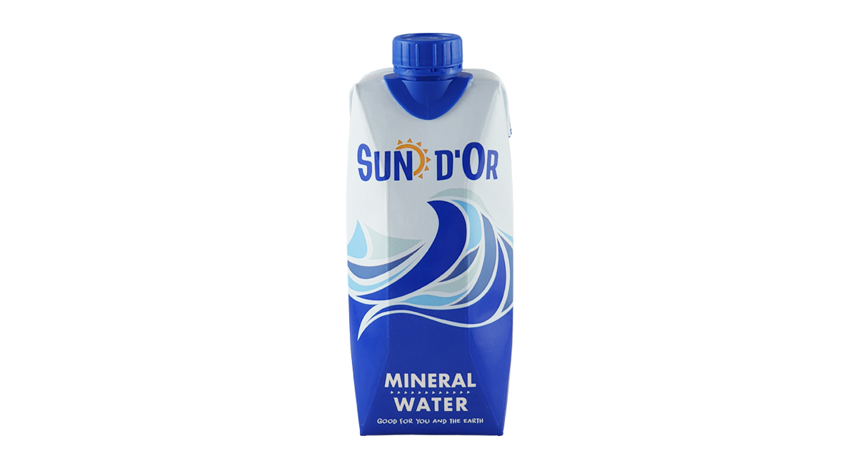 Neu bei GDS! - Sun d'Or Mineralwasser in Tetra-Kartonverpackung!