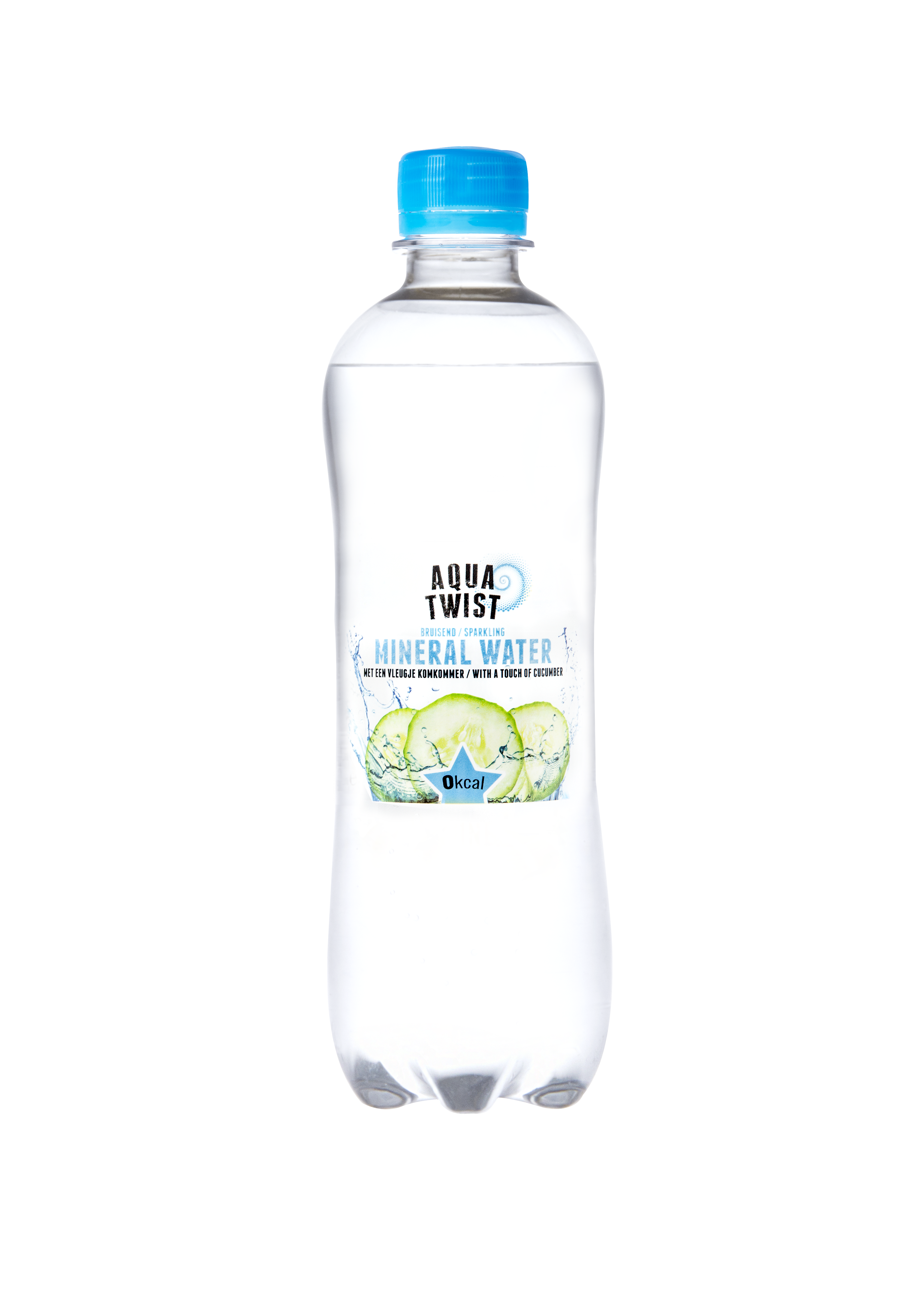 Aqua Twist Bruisend mineraalwater met een vleugje komkommersmaak 0,5 liter