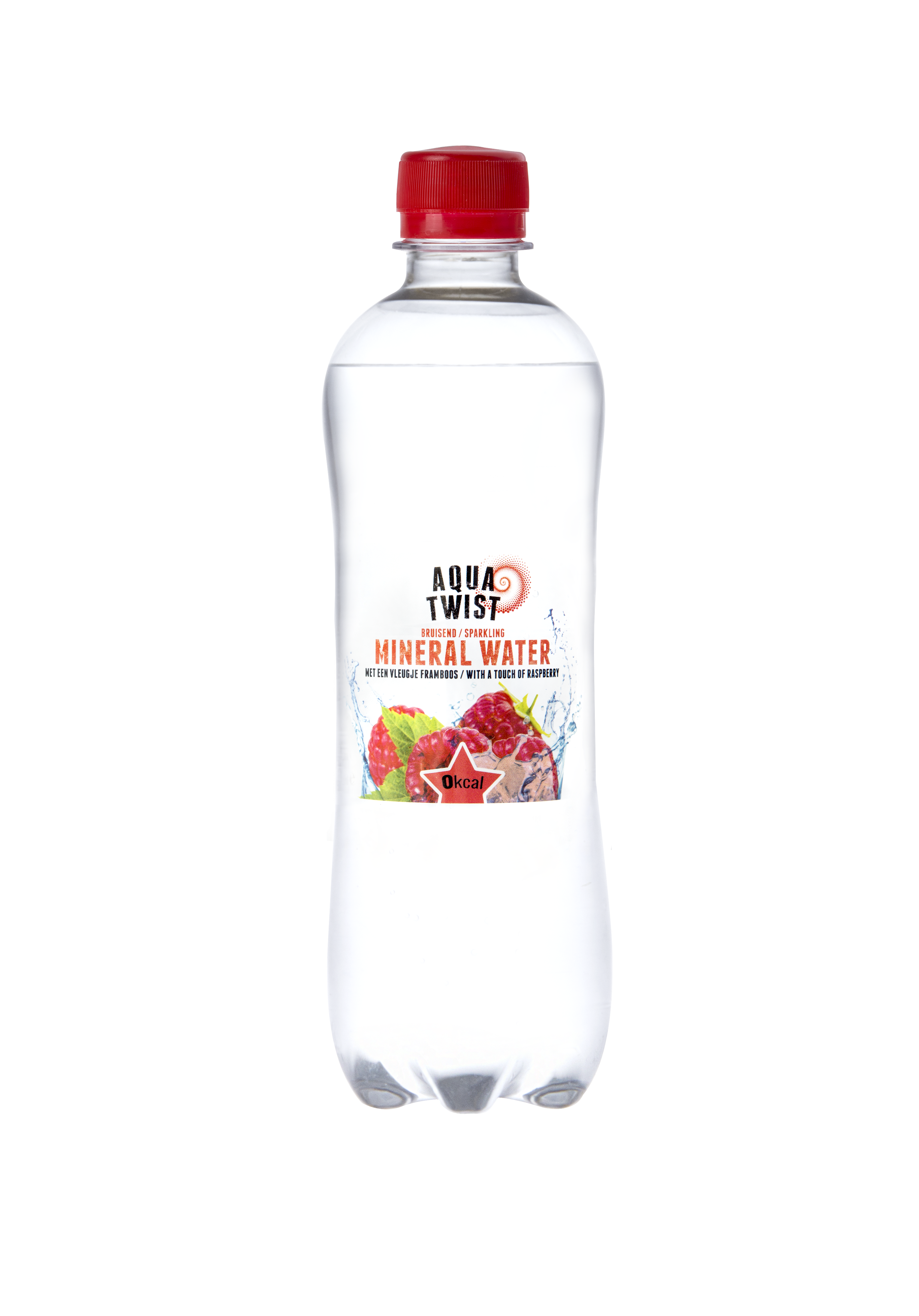 Aqua Twist sprudelndes Mineral Wasser mit ein Hauch von Himbeere 0,5 Liter