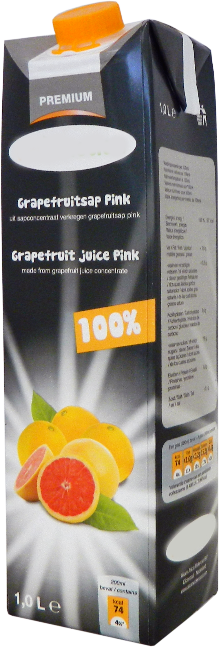 Premium Grapefruitsap 1,0 liter