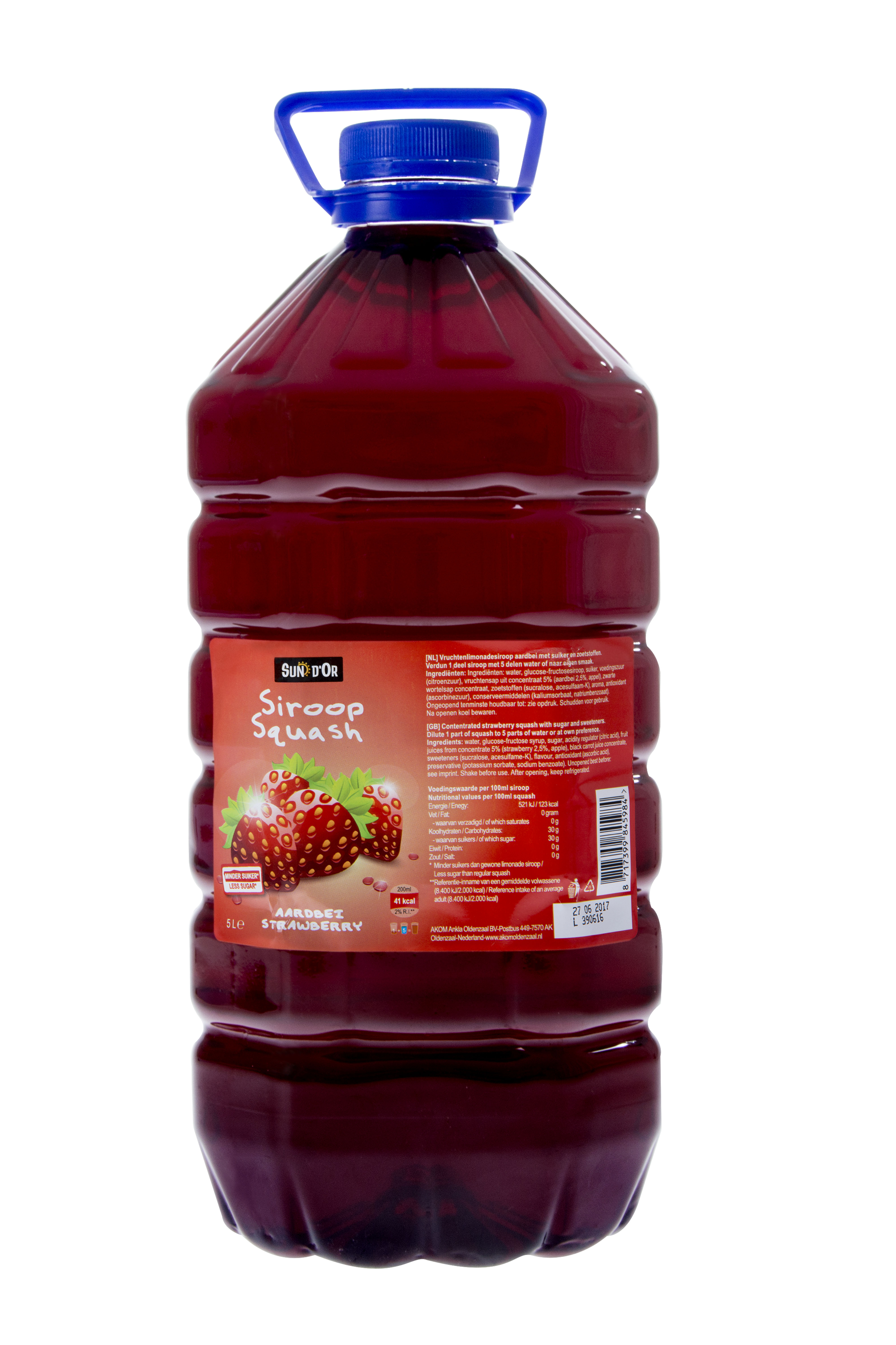 Sun d'Or Strawberry Fruit Squash 5 liter 