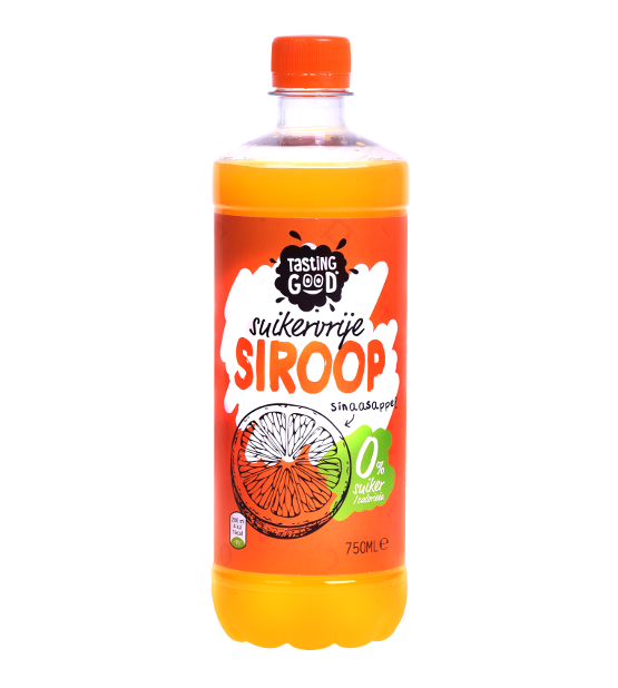 Tasting Good suikervrije siroop sinaasappel 0% 750ml