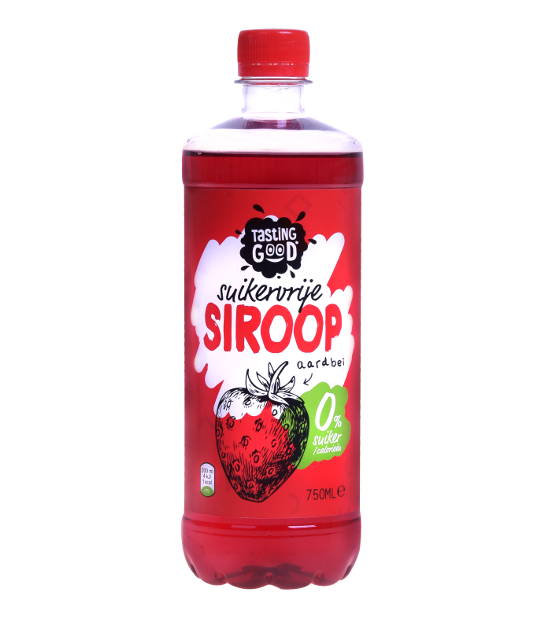 Tasting Good suikervrije siroop aardbei 0% 750ml