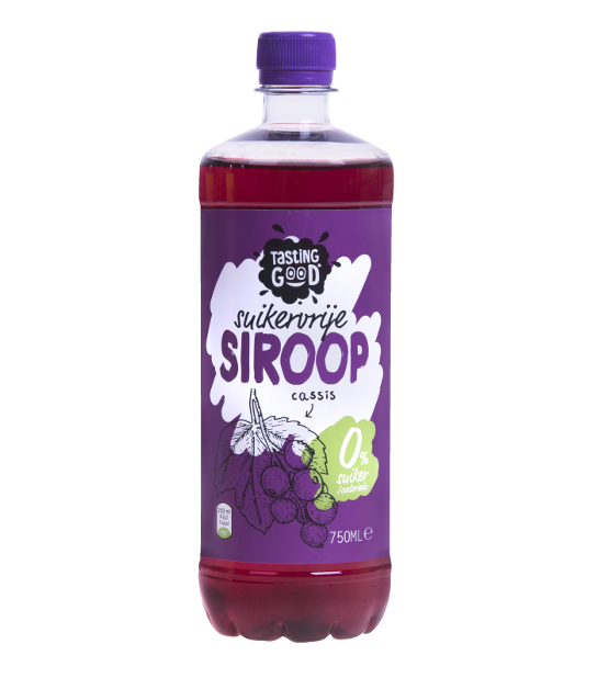 Tasting Good suikervrije siroop cassis 0% 750ml